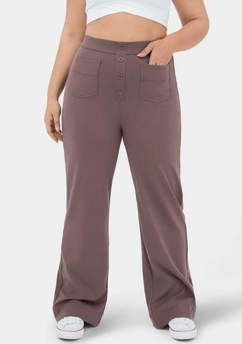 Women's High Waisted Button Multiple Pockets Straight Leg Casual Plus Size  Pants - Halara