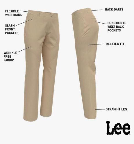 Lee Women's Wrinkle Free Relaxed Fit Straight Leg Pant Black Size 8 - $21 -  From jello