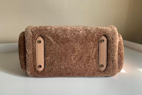 Kate Spade Ella Faux Fur Shearling Crossbody Gingerbread SOFT Plush NWT  Fall Bag