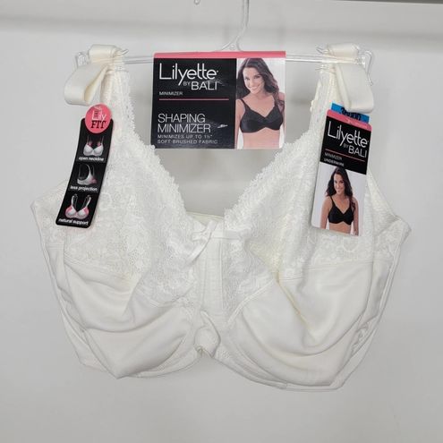 Nwt Lilyette by Bali Comfort Lace Full Figure Minimizer Bra 0428 Cream 36DDD  White Size undefined - $27 New With Tags - From August