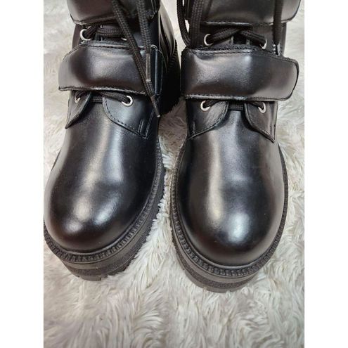 Free People Emmett Strap Lace-Up Boot 8 NEW
