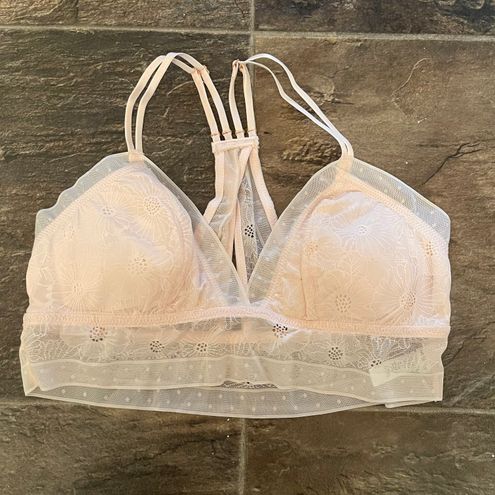 Aerie POP Lace Padded Bralette Pink Size L - $30 (25% Off Retail) New With  Tags - From Whatthaflip