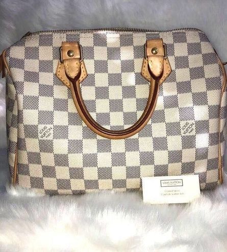 Louis Vuitton Louis Vuitton Speedy 25 White Damier Azur Canvas