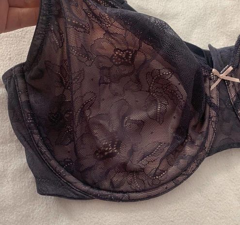 Cacique 42 ddd womens bra black pink lace underwire cute sexy no padding  Size undefined - $24 - From Bea