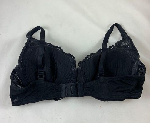 36C black satin lace full cup bra Size undefined - $8 - From Francesca