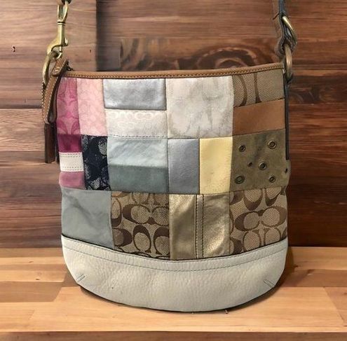 Coach Patchwork Multicolor Medium Shoulder Bag Purse F13721 | eBay