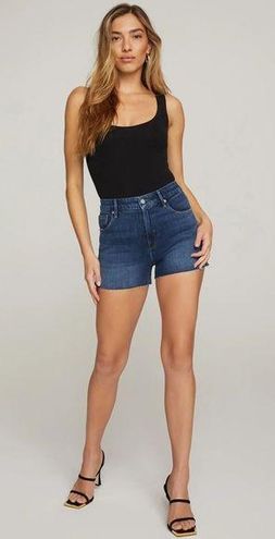 Good American High Waist Denim Cutoffs Cut off denim jean shorts