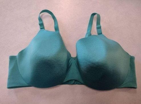 Cacique Size 46DDD Lightly Lined Balconette Bra Teal - $23 - From