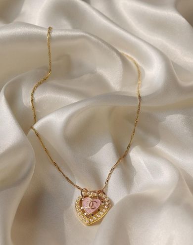 CHANEL necklace (pink heart) - Hollow Harlot