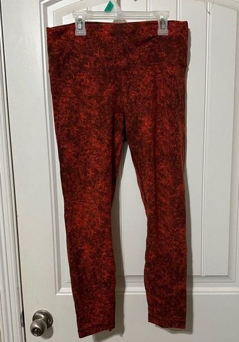 Lululemon Wunder Train High-Rise Tight 25 Denim Wash Print Autumn Red  Black 12 - $48 - From Brooke