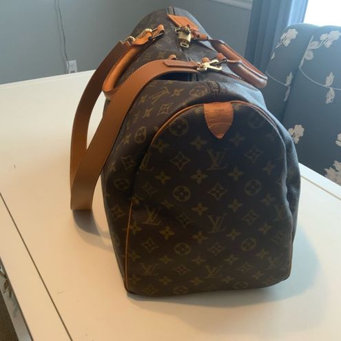 Louis Vuitton Keepall 50 Travel Bag Strap Tag Lock and Key Vintage 852SD -  $756 - From Rebekah