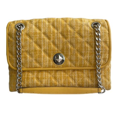 Kate Spade Yellow Quilted Leather Turnlock Flap Crossbody Bag Kate Spade