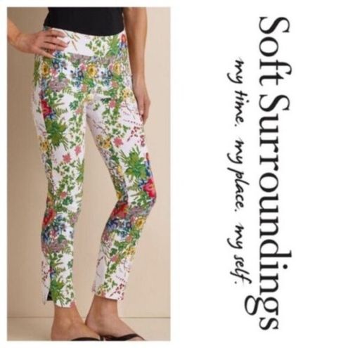 Soft Surroundings In Bloom Floral Pull On Pants Size undefined