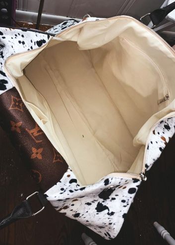 Louis Vuitton Cow Print Upcycled Duffle Bag! - $200 New With Tags - From  Marci