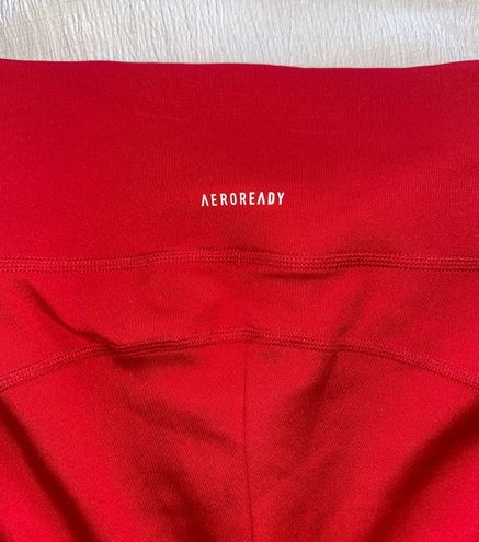 NWT Adidas Farm Rio FeelBrilliant Aeroready High Rise Red Leggings