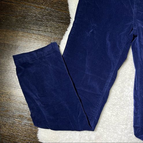 Soft Surroundings Soft Surrounding Navy Blue Velvet Straight Leg Pants Size  6 - $17 - From Nikki
