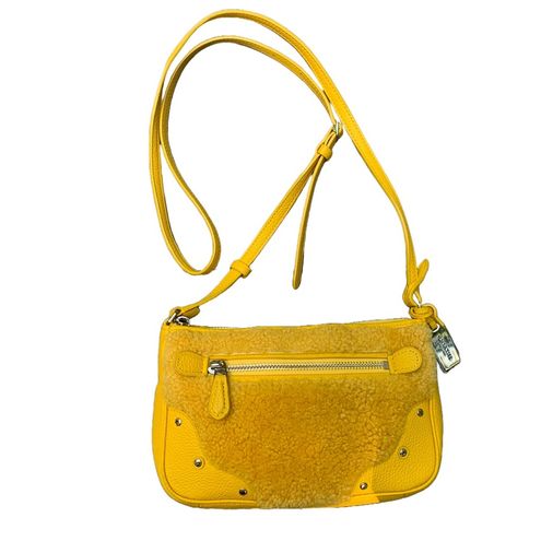 Coach Purse Small Rhyder Pochette Leather Shearling Crossbody Yellow Style  36490 - $79 - From Jessica