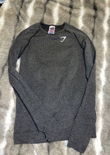 Gymshark Vital Seamless Long Sleeve Gray Size M - $23 (34% Off Retail) -  From Hannah