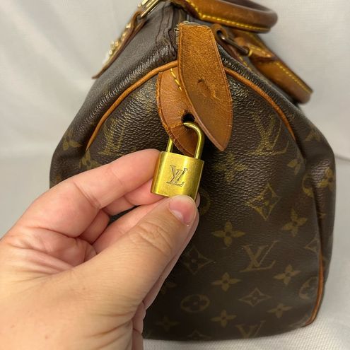 Louis Vuitton Speedy 30 Monogram Handbag with #318 Lock and Two Keys