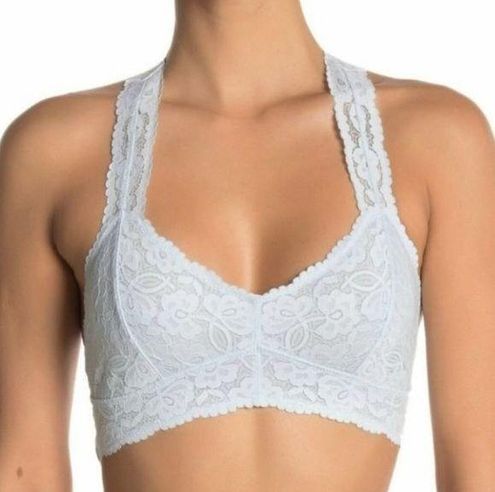 Free People Galloon Lace Racerback Bralette Barely Blue Size XS NWT - $19  New With Tags - From Ava