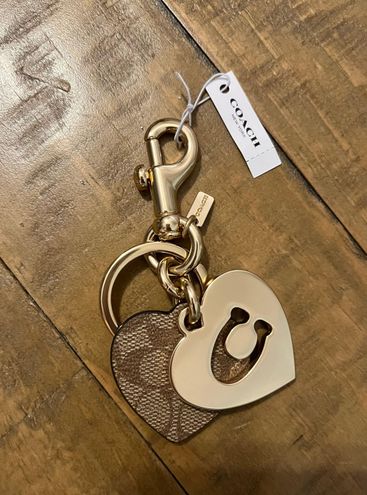 Coach, Accessories, Nwt Authentic Coach Leather Heart Keychain