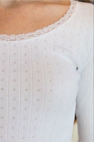 Brandy Melville White Lace Top - $27 New With Tags - From Maddie