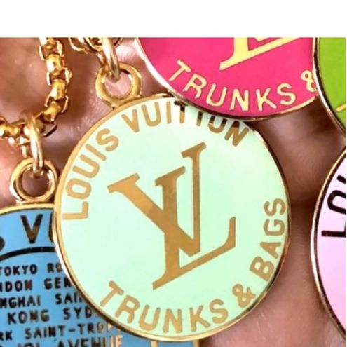 Louis Vuitton Black/ Gold Trunks & Bags Charm Pendant Necklace Upcycled  Black - $155 - From Kiki