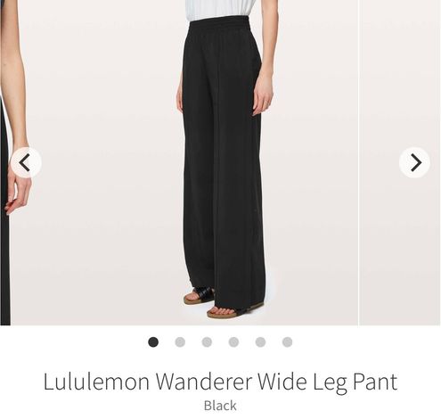 Lululemon Wanderer Wide Leg Pant Black Size 6 - $38 (67% Off Retail) - From  adrienne