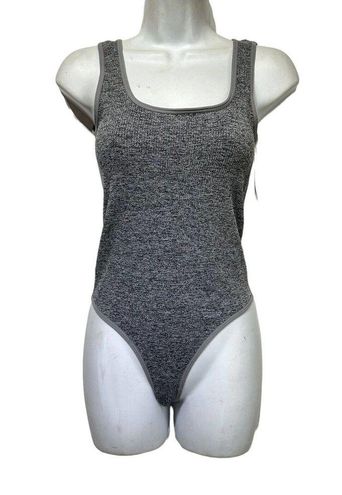 One Piece Colsie Womens Gray Seamless Tank Top Bodysuit Shirt Size