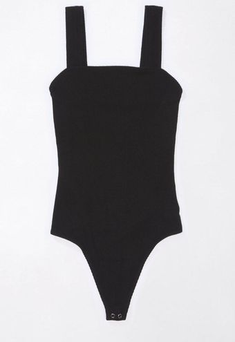 American Eagle AE Square Neck Plush Tank Bodysuit Black Size L - $18 (28%  Off Retail) New With Tags - From 𝔻𝕖𝕫