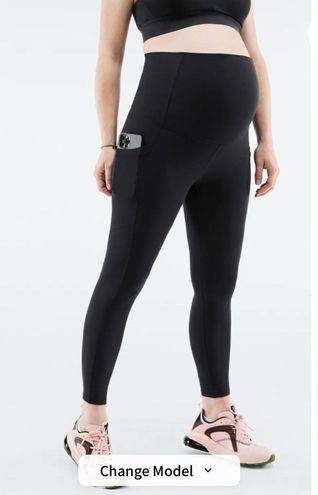 Fabletics Pure Luxe 7/8 Maternity Leggings Black Size L - $15 (81