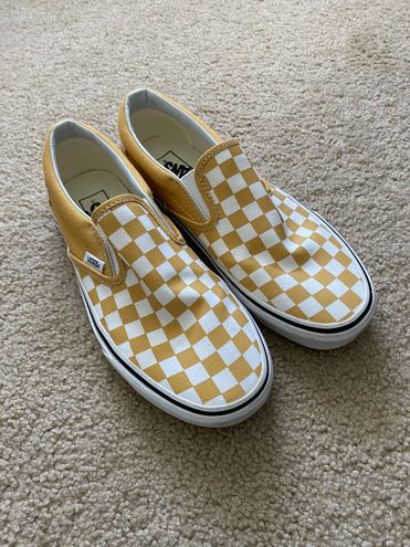 Vans Yellow Checkered Slip On Size 9 - $48 (20% Off Retail) - From liv