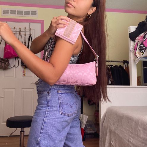 Vintage Y2K Pink Coach Demi Mini Shoulder Bag 