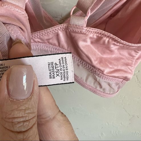 Victoria's Secret Starlet Triangle Pink Mesh Satin Bralette Size XS - $21 -  From Angela