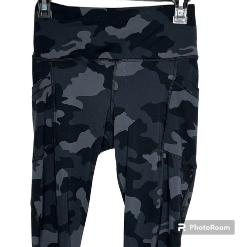 Yogalicious Lux Camo High Waisted Side Pocket Black Gray Leggings Size  Small - $15 - From Kelly