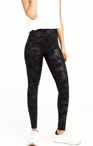 Spanx Faux Leather Camo Leggings Black Camouflage High-Rise Waist Skinny  Pants S - $35 - From Shop