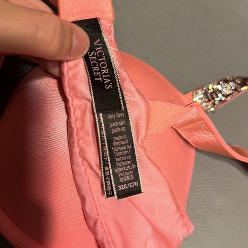 Victoria's Secret Victoria Secret shine bra. 32C push up Orange Size  undefined - $14 - From Brenna