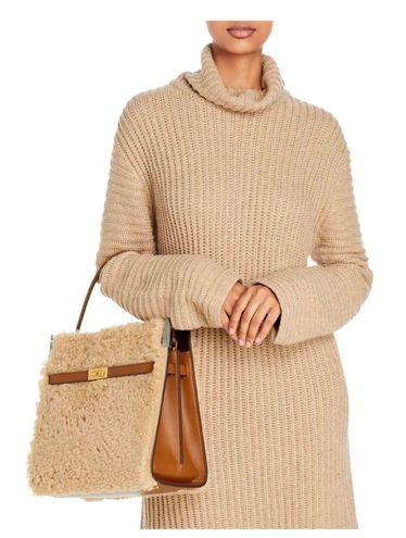 Tory Burch LAST ONE Lee Radziwill Double Bag Merino Shearling Trims Mixed  Colors NWT Tan - $1040 (13% Off Retail) New With Tags - From Luxe