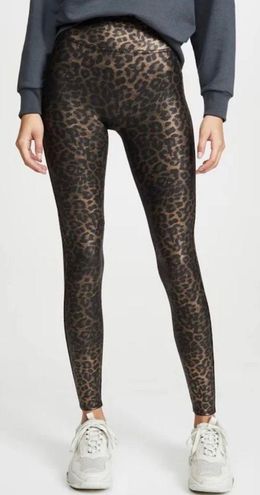 SPANX Faux Leather Leopard Leggings in Leopard Shine Size Small