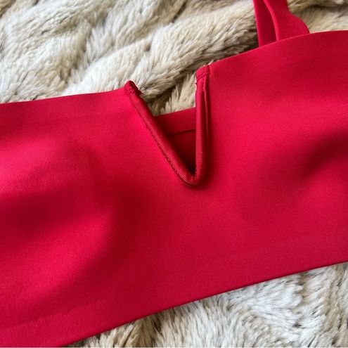 Free People Intimately Notched Lily Scuba Bralette in Red Size