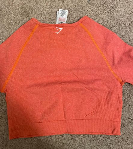 Gymshark Vital Seamless 2.0 Long Sleeve Crop Top - Orange