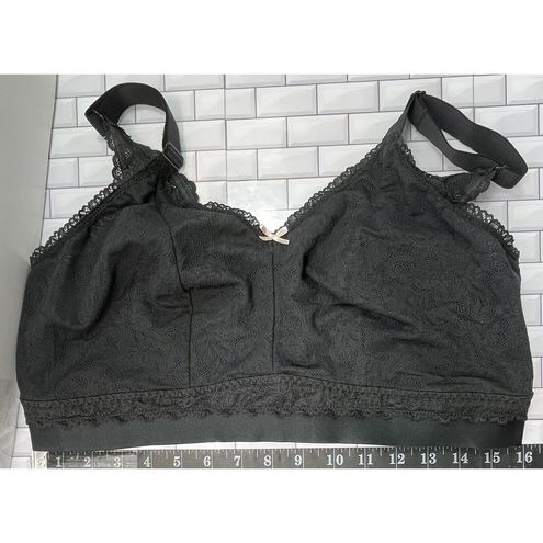 Cacique Bra Womens 18/20 Black Bralette Lace Wireless Pullover Adjustable  Strap Size undefined - $24 - From Tina
