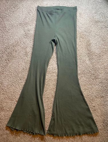 Aerie Kick-It Ribbed High Waisted Super Flare Pants Size M - $36 New With  Tags - From Johana
