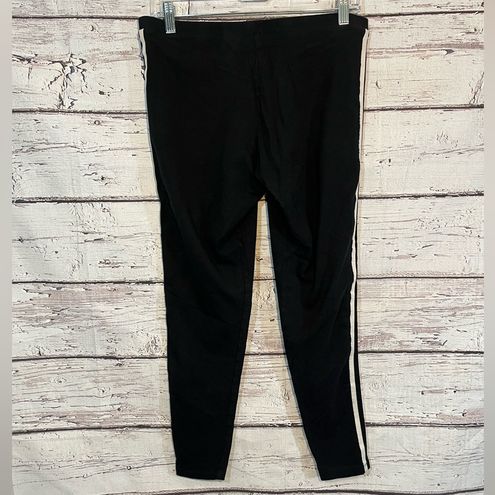 Adidas Stretch Leggings Three Stripe Black-Large - $14 - From Rene