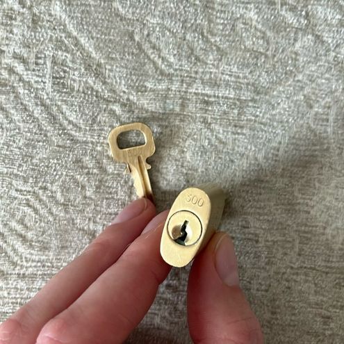 LOUIS VUITTON Brass Lock and Key Set 300943