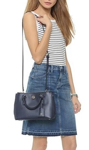 Tory Burch Micro Robinson Double Zip Crossbody Black - $199 (55