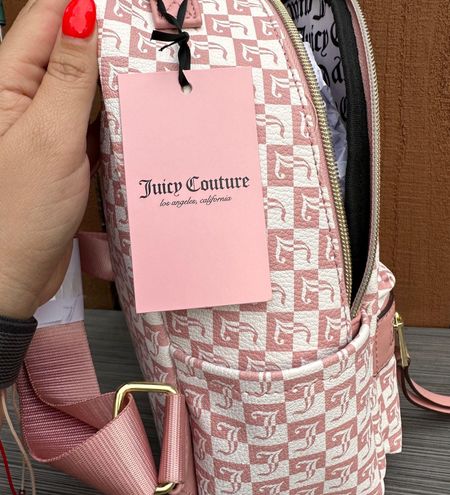 Juicy Couture Pecan White Rosie Mini Backpack Fancy Cute Weekender