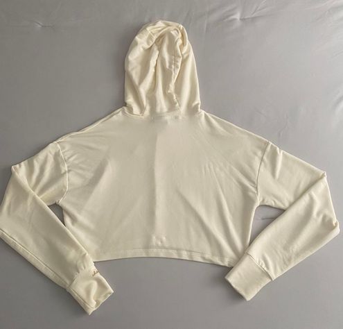 Gymshark Whitney Simmons Unbleached Crop Hoodie White Size M - $25 - From  Kimberley