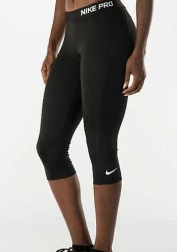 Nike Pro Dri Fit Capri Leggings Black Athletic 589366-010 Womens Size Small