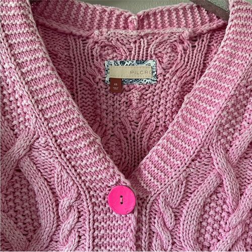 Pilcro Cable-Knit Cardigan Sweater